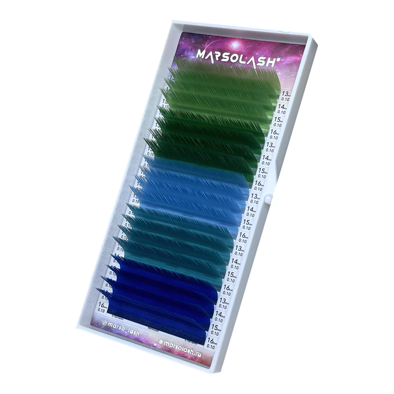 Ресницы MarsoLash Аврора D микс